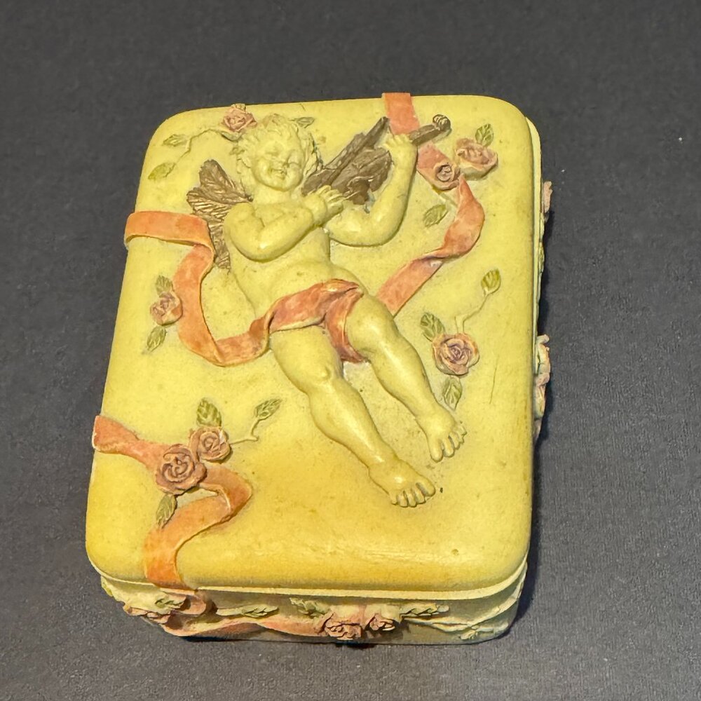 Vintage German cherub trinket box